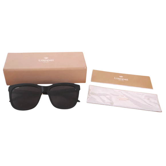 L'APPEL Eyewear Cote oversized matte black unisex handcrafted sunglasses w/ case - Picture 12 of 12